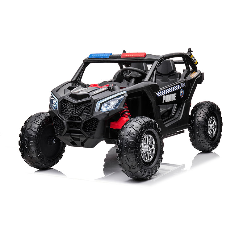 UTV cảnh sát lái xe dành cho trẻ em 12V 2WD có khả năng giảm xóc bốn bánh