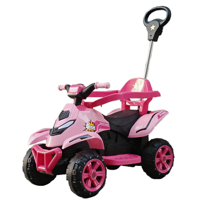 ATV điện trẻ em 6V có tay đẩy, đèn & nhạc