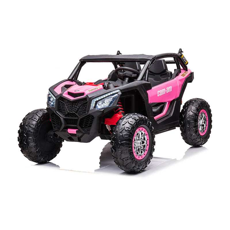 12V 2WD Kids Ride-On Police UTV with Four-Wheel Shock Absorption