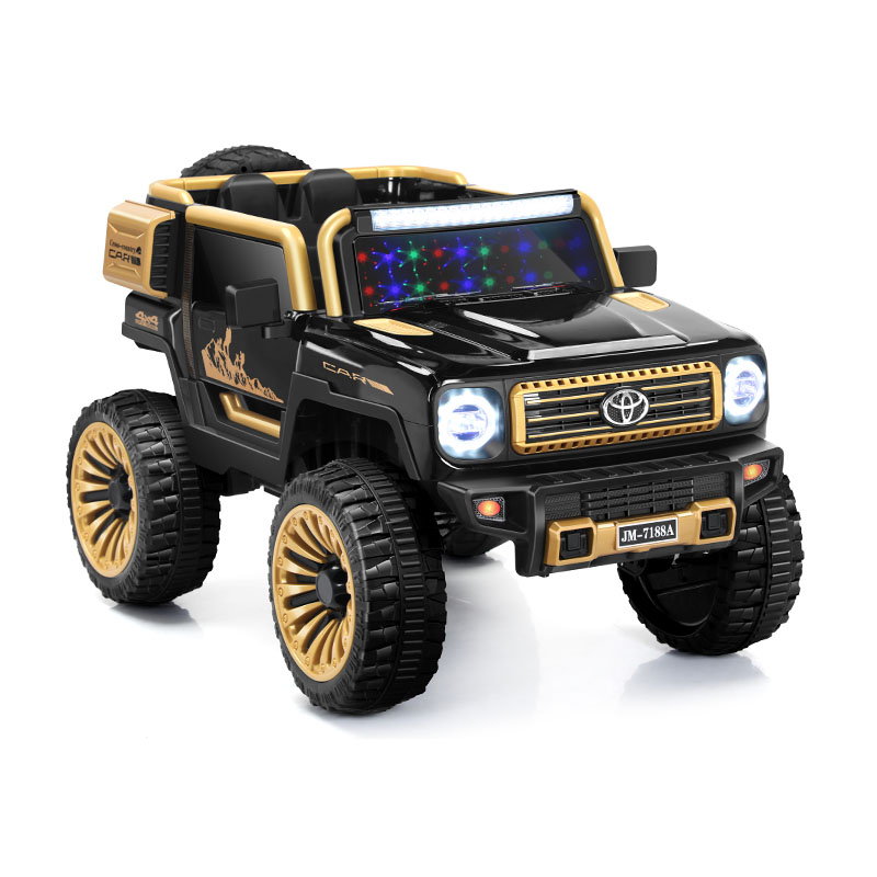 12V Four-Wheel Ride-On Car with suspension & swing